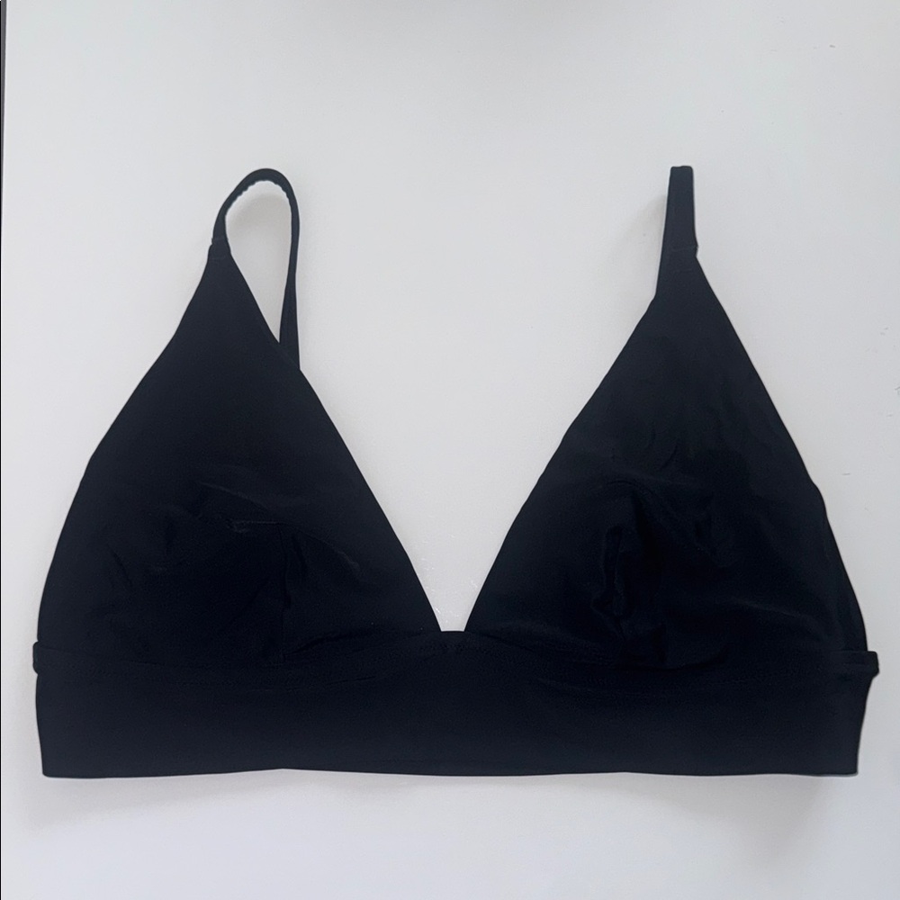 aerie Black Triangle Bikini Top